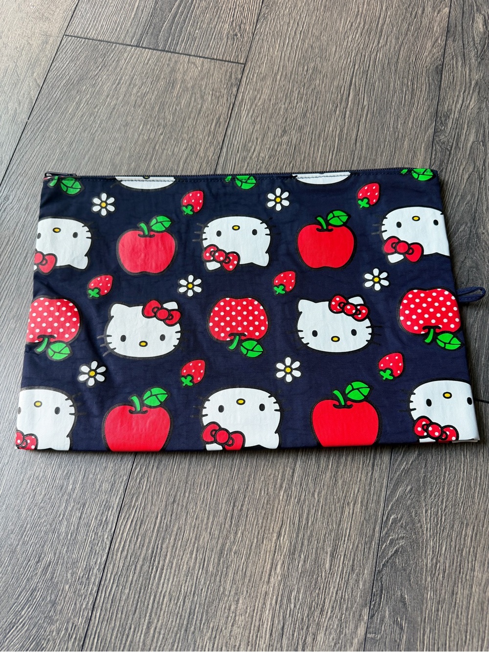 Baggu large go pouch - hello kitty apple print